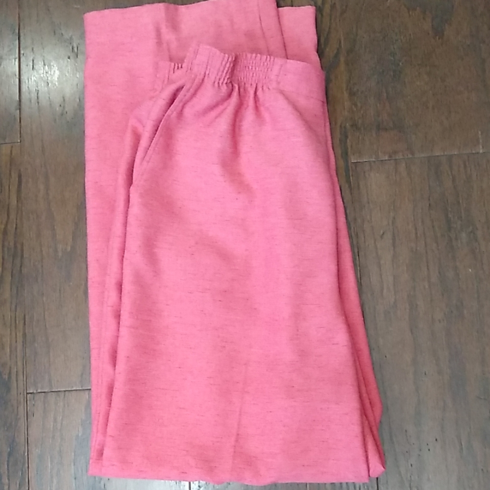 Alfred Dunner Linen Look Salmon Pants Size 14
